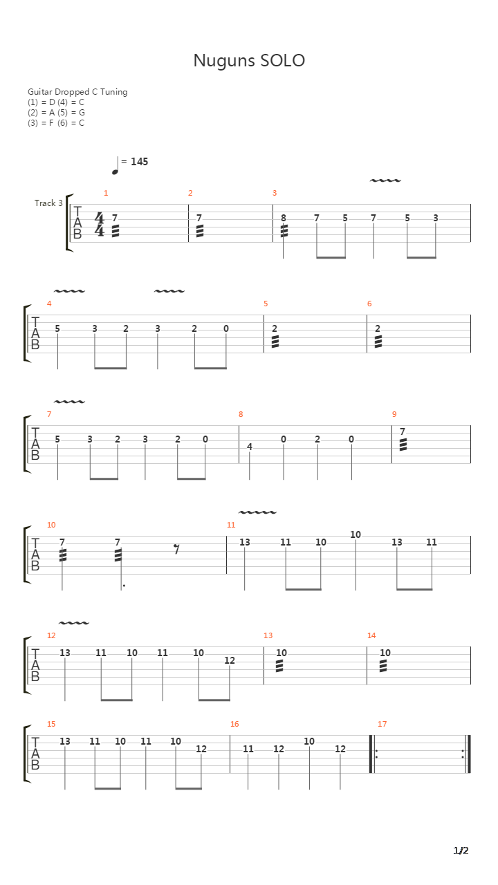 Nuguns吉他谱