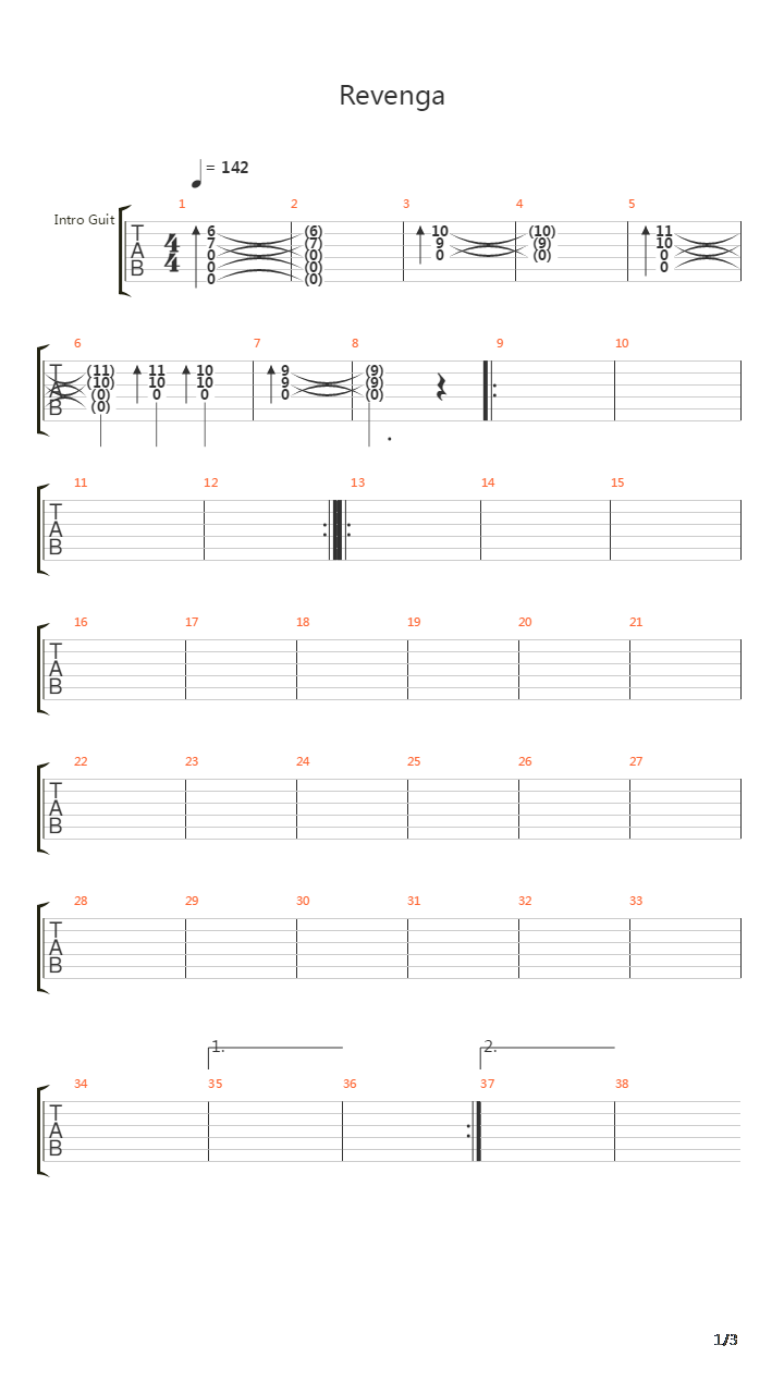 Revenga吉他谱
