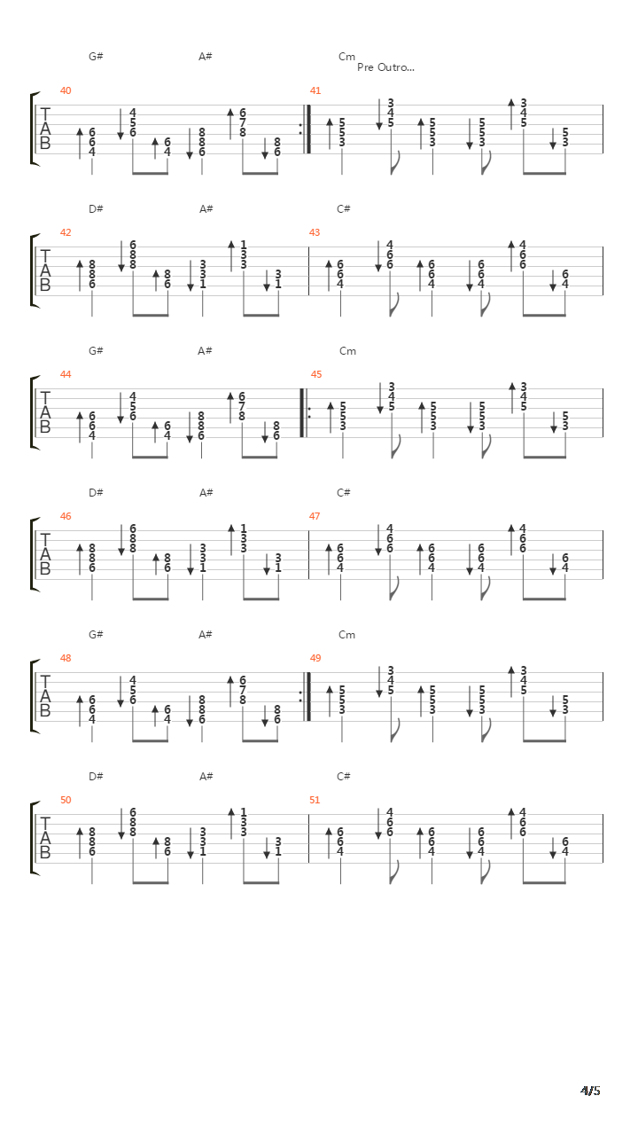 Roulette吉他谱