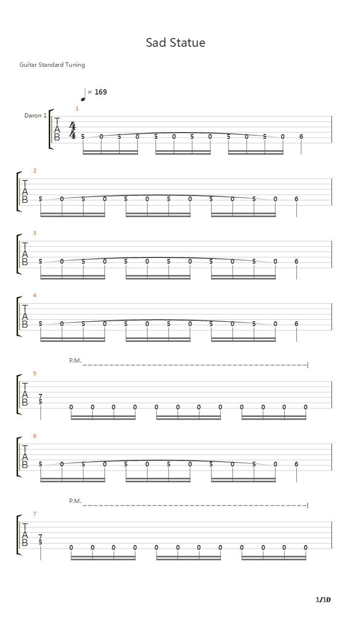 Sad Statue吉他谱