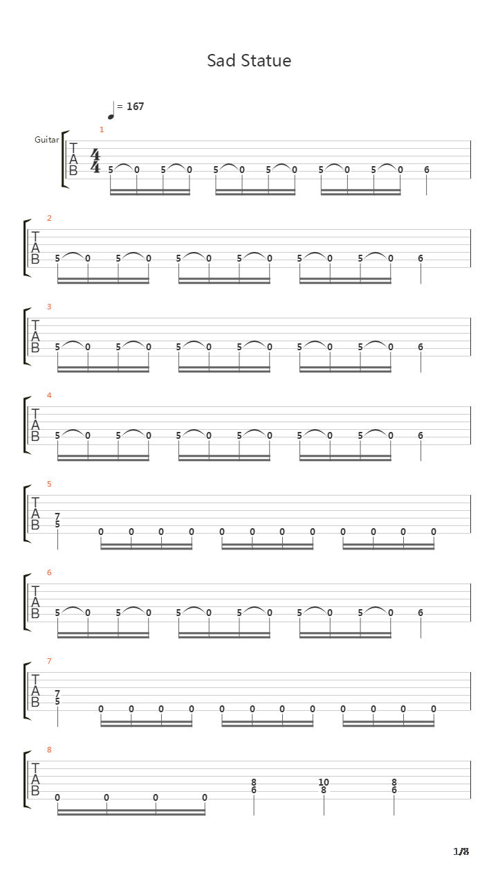 Sad Statue吉他谱