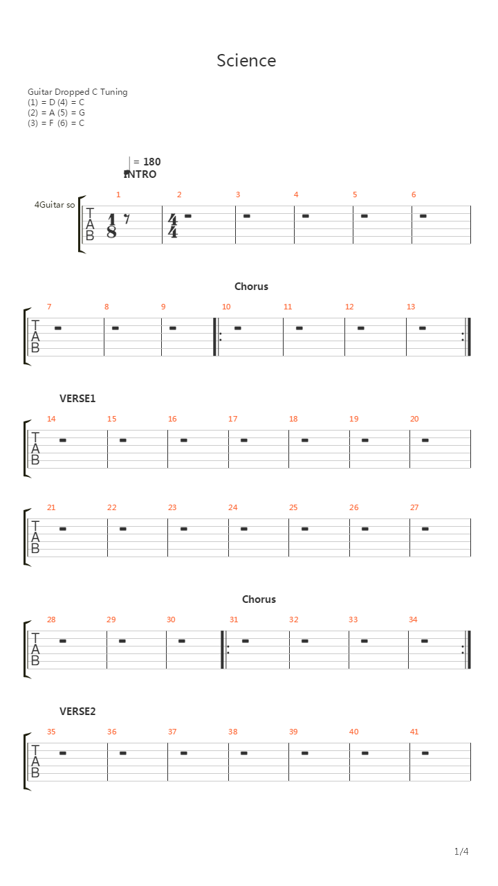 Science吉他谱