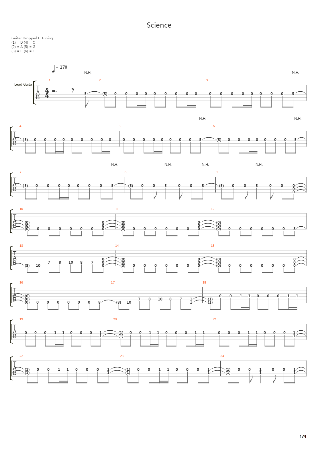 Science吉他谱