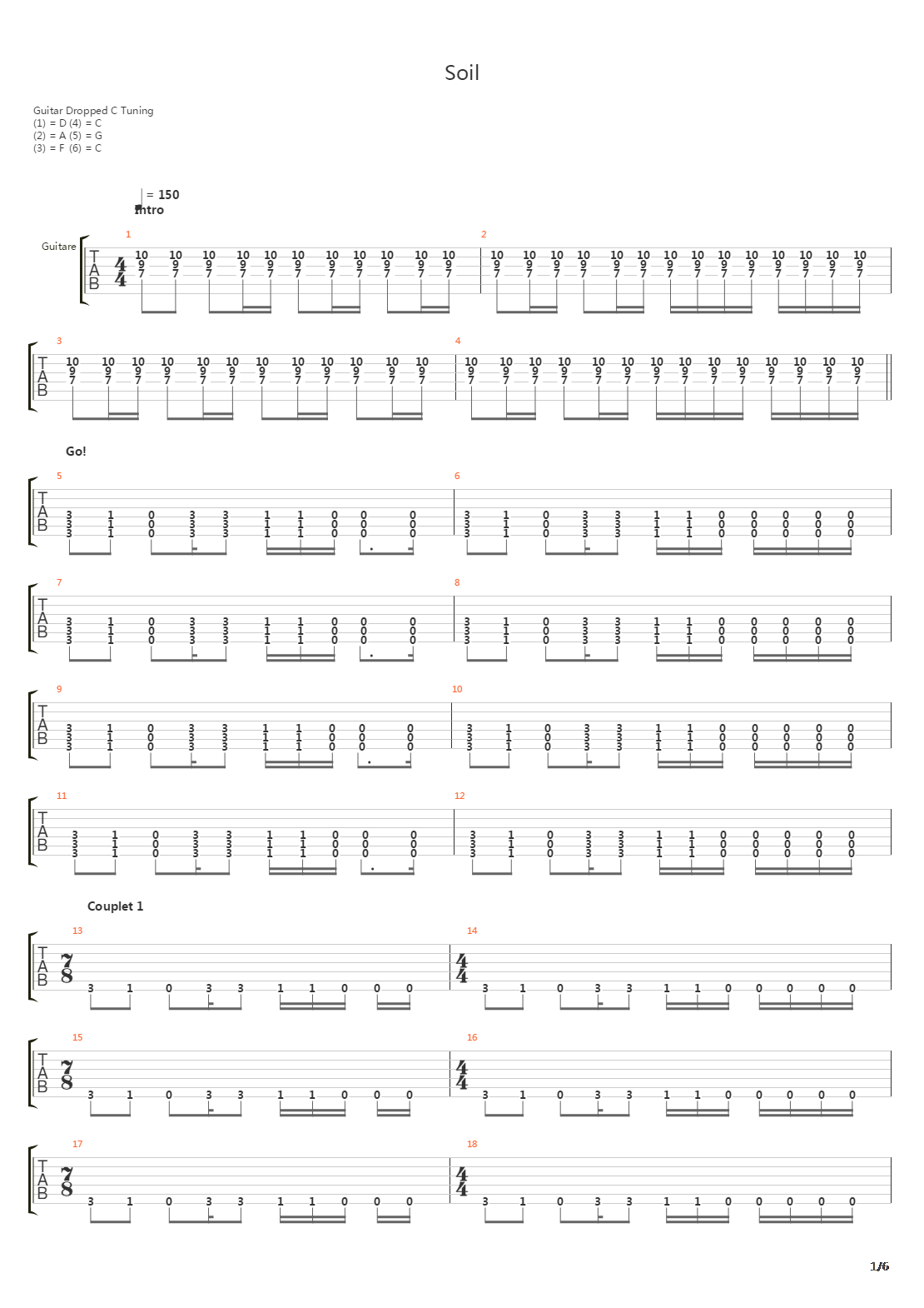 Soil吉他谱