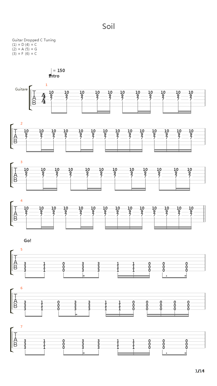 Soil吉他谱