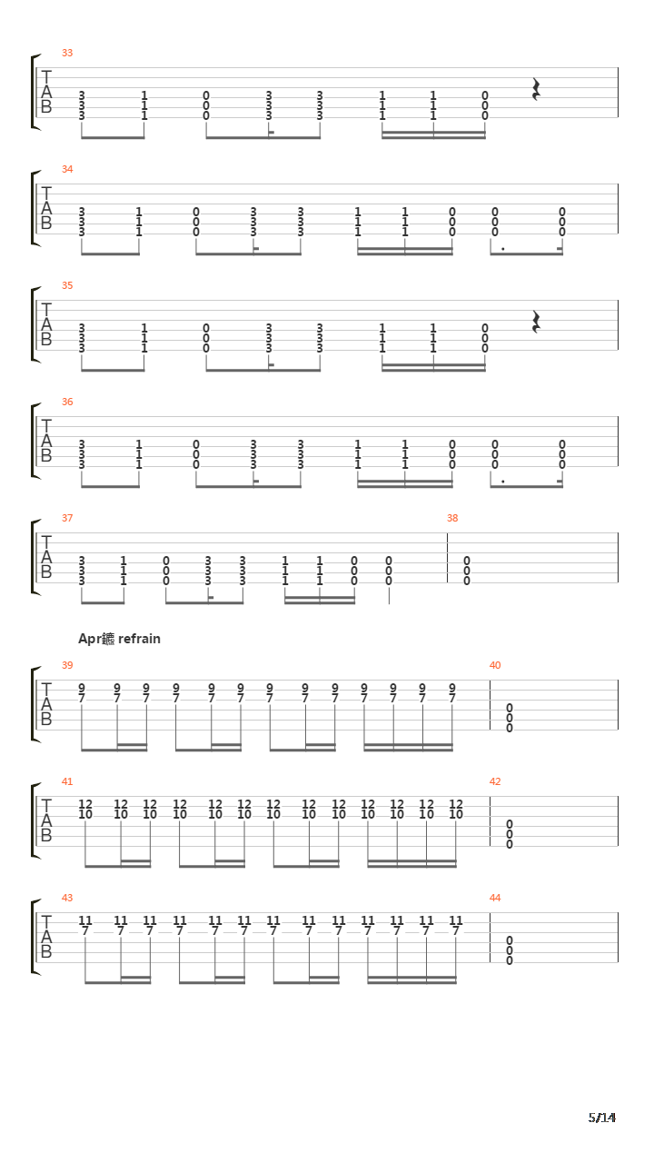 Soil吉他谱