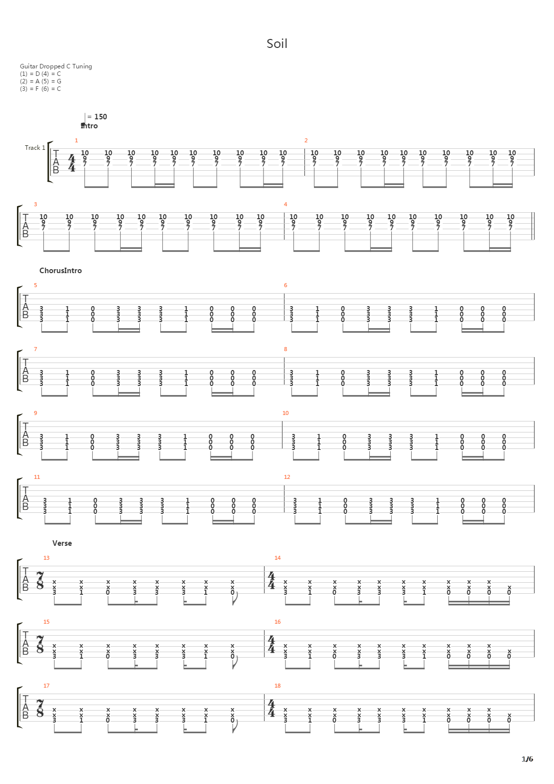 Soil吉他谱