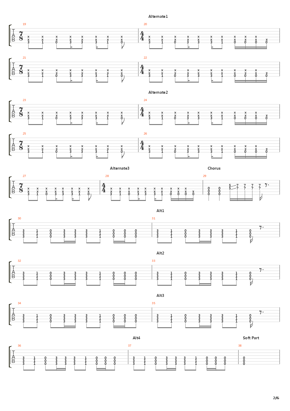 Soil吉他谱