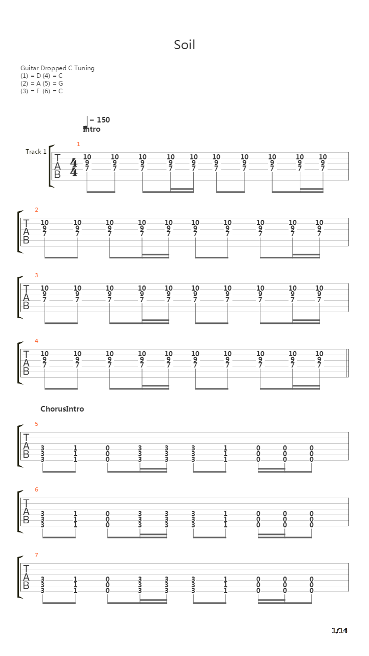 Soil吉他谱
