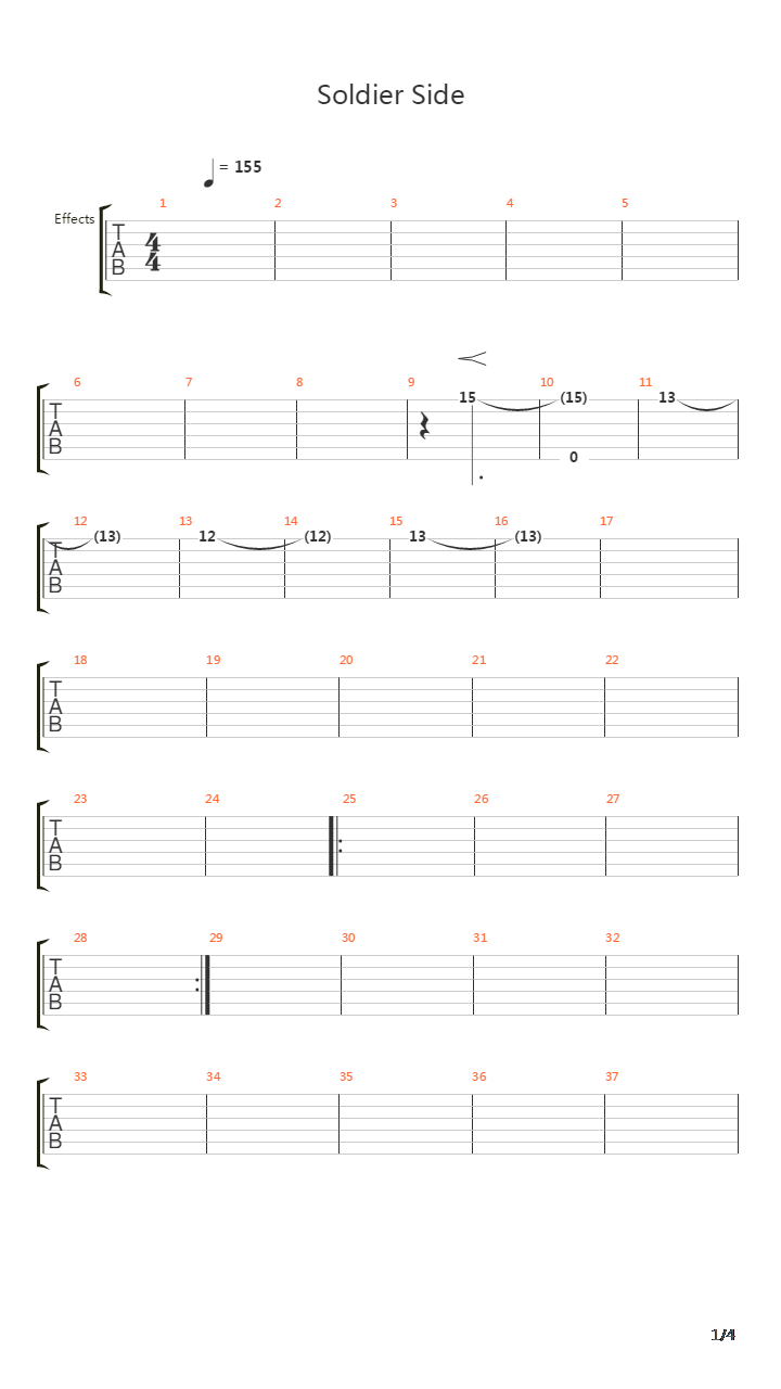 Soldier Side吉他谱