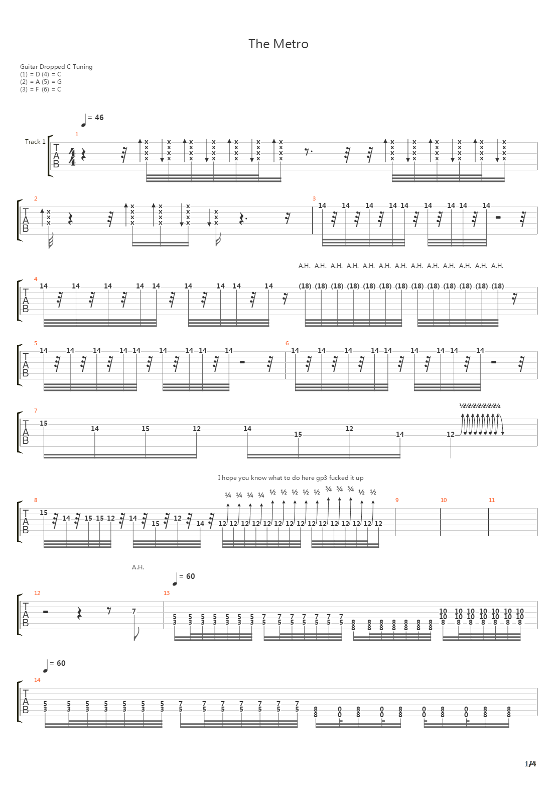 The Metro吉他谱