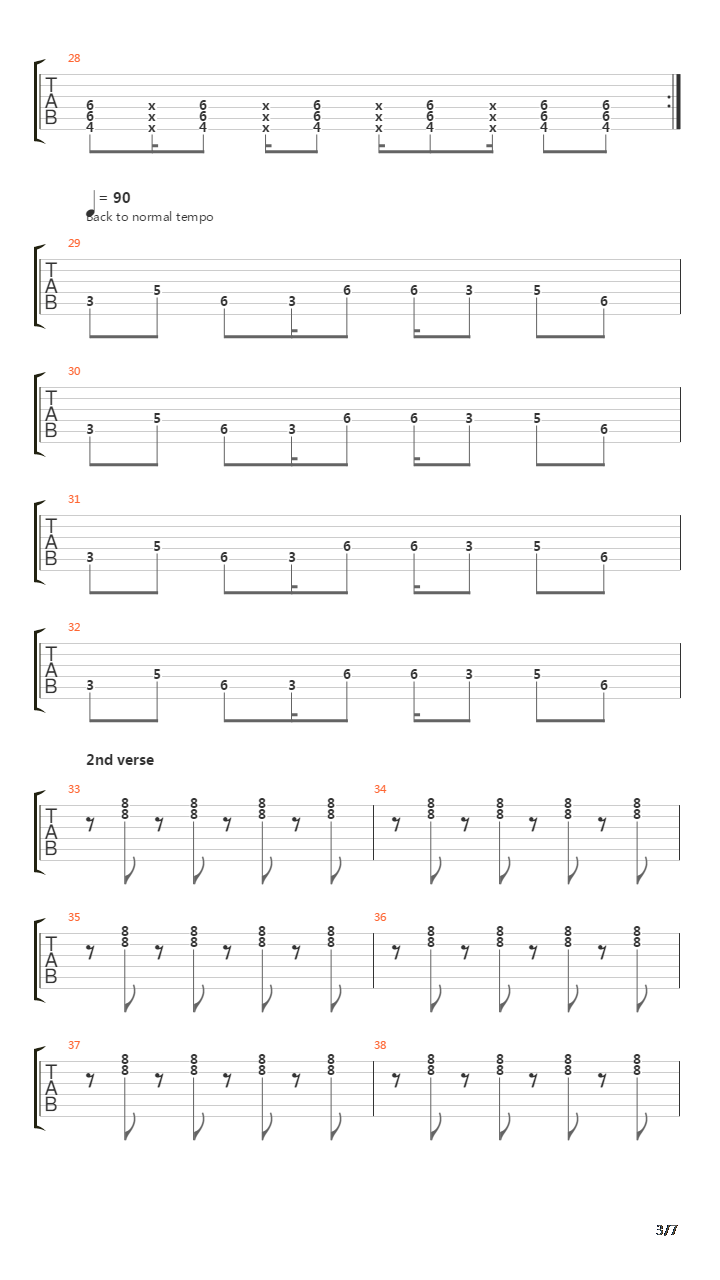 The Metro吉他谱