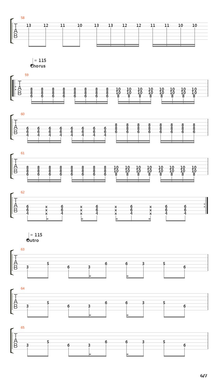 The Metro吉他谱