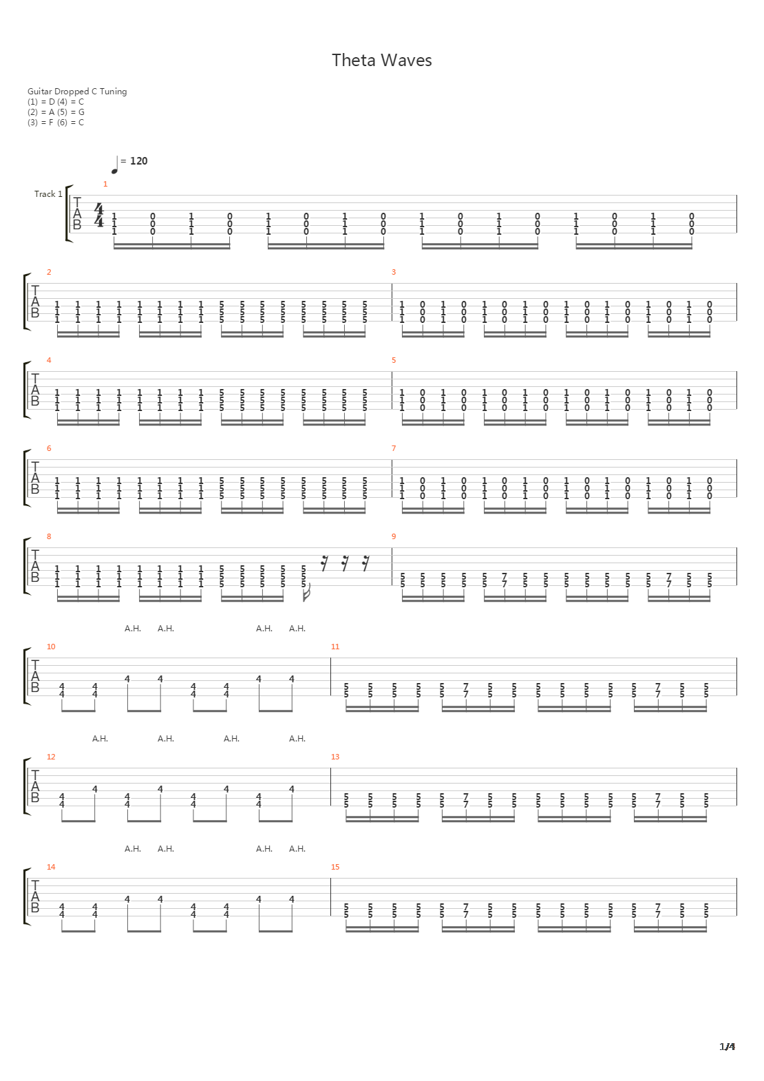 Theta Waves吉他谱