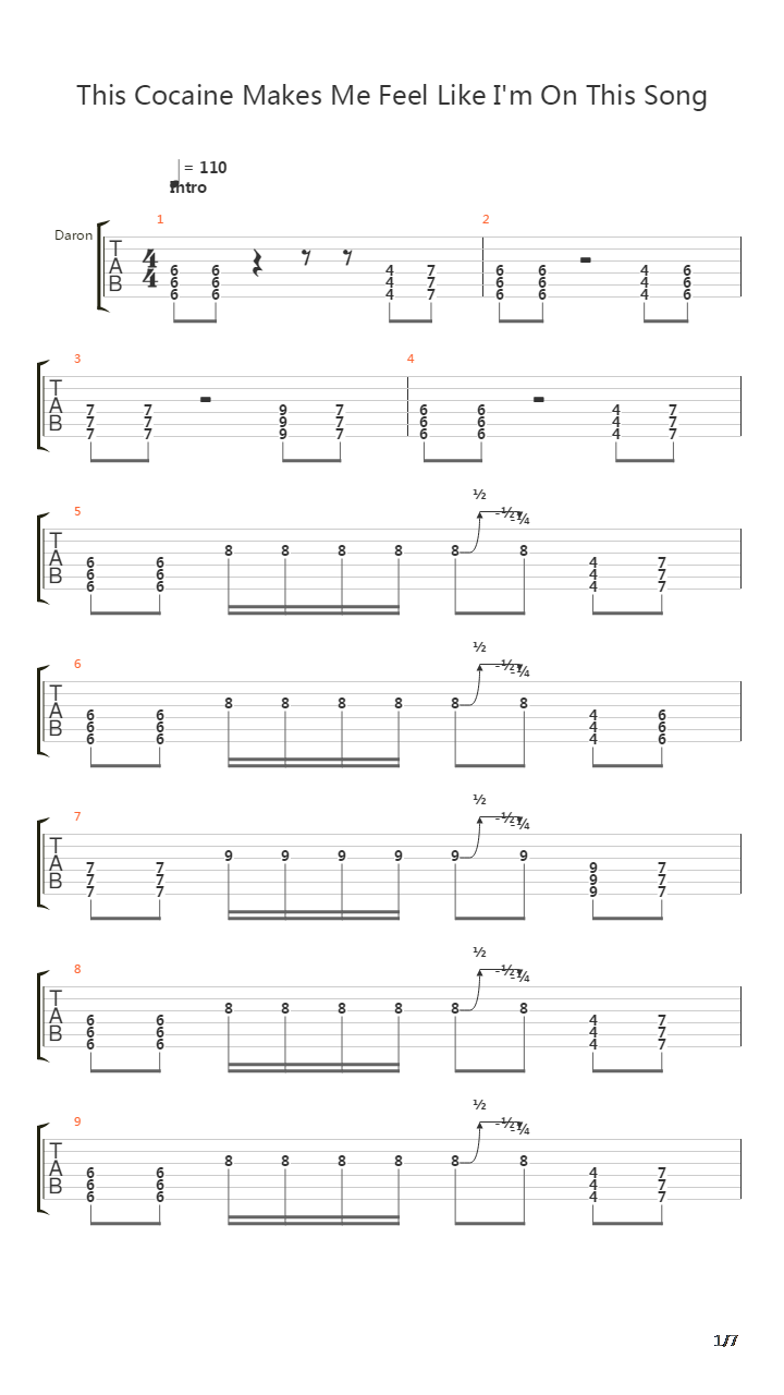 This Cocaine Makes Me Feel Like Im On This Song吉他谱