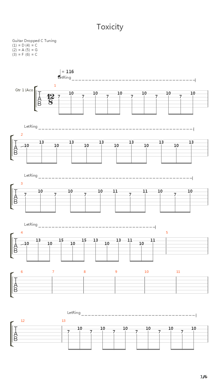 Toxicity吉他谱