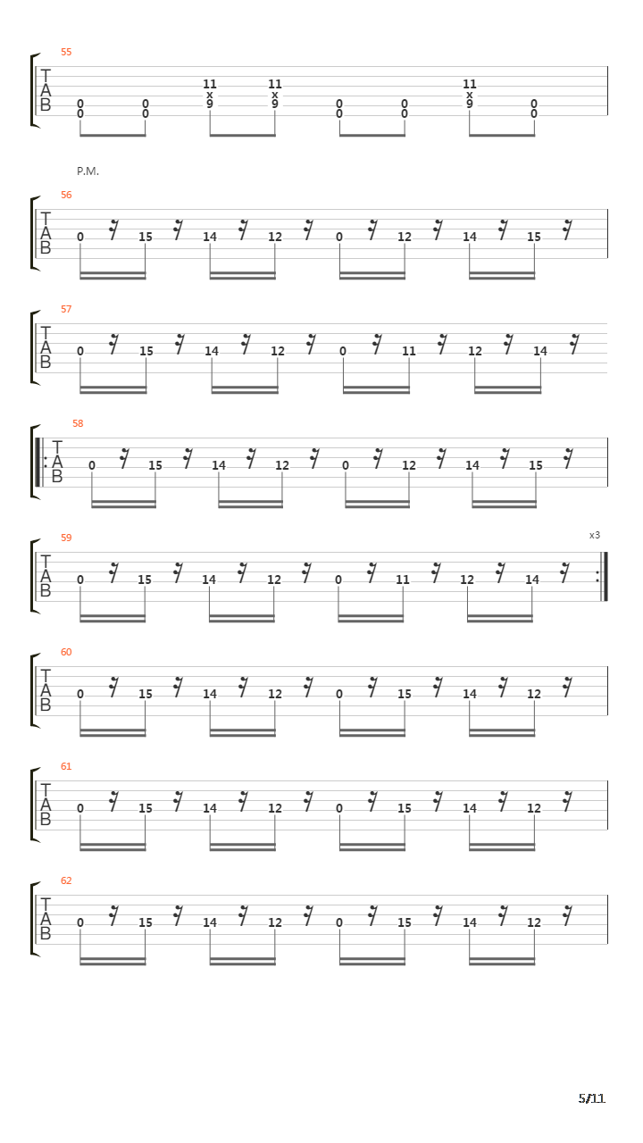 War吉他谱