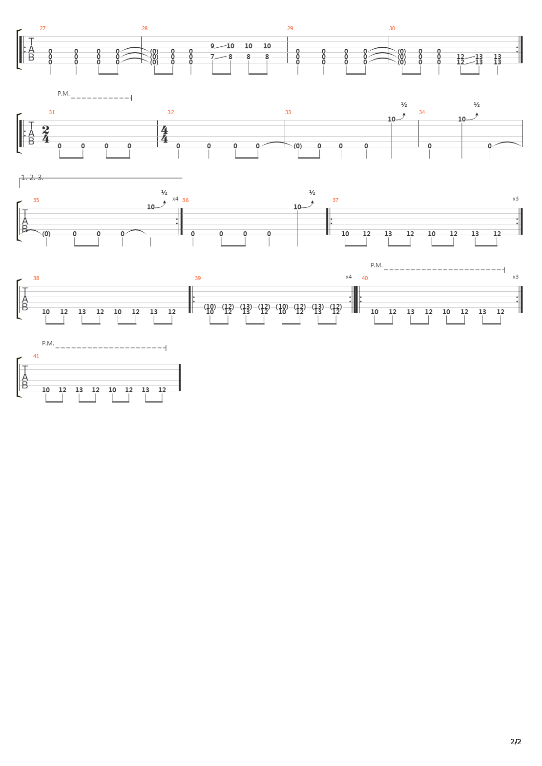 X吉他谱