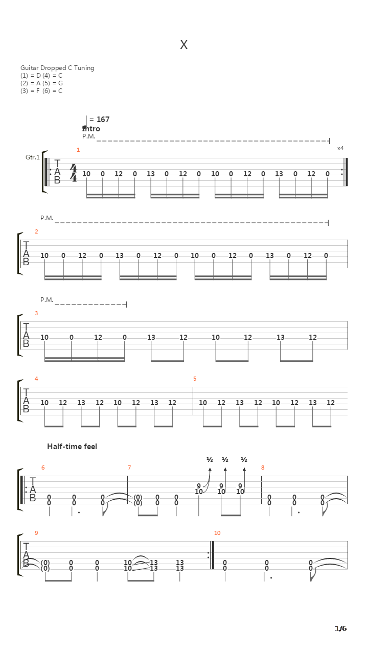 X吉他谱