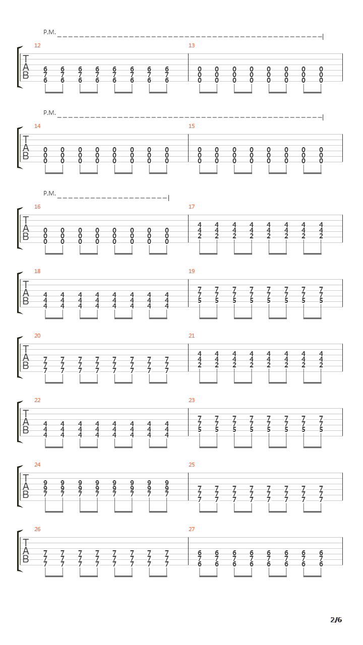 Number Five With A Bullet吉他谱