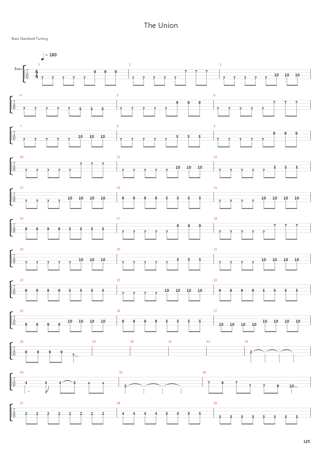 The Union吉他谱