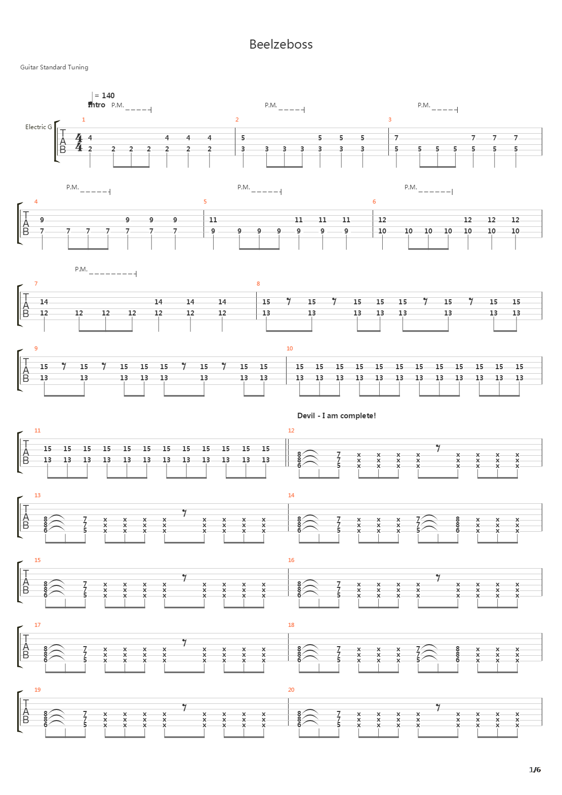 Beelzeboss吉他谱