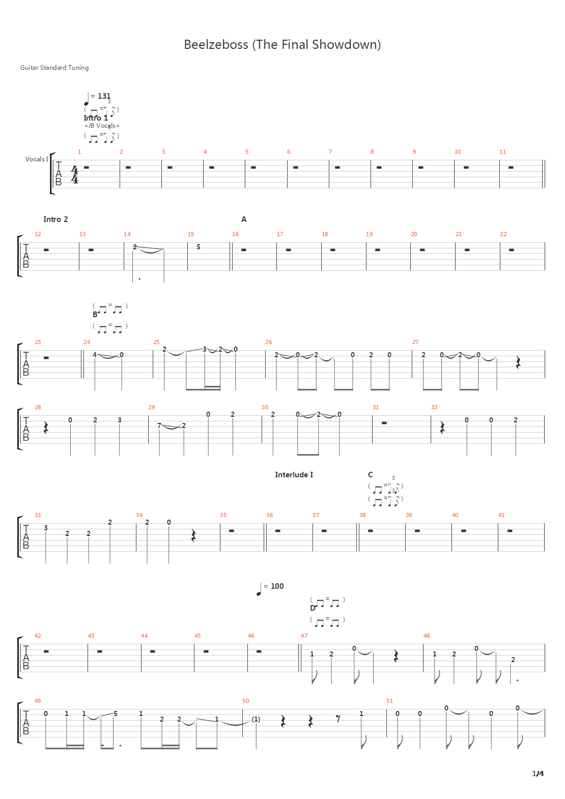 Beelzeboss吉他谱