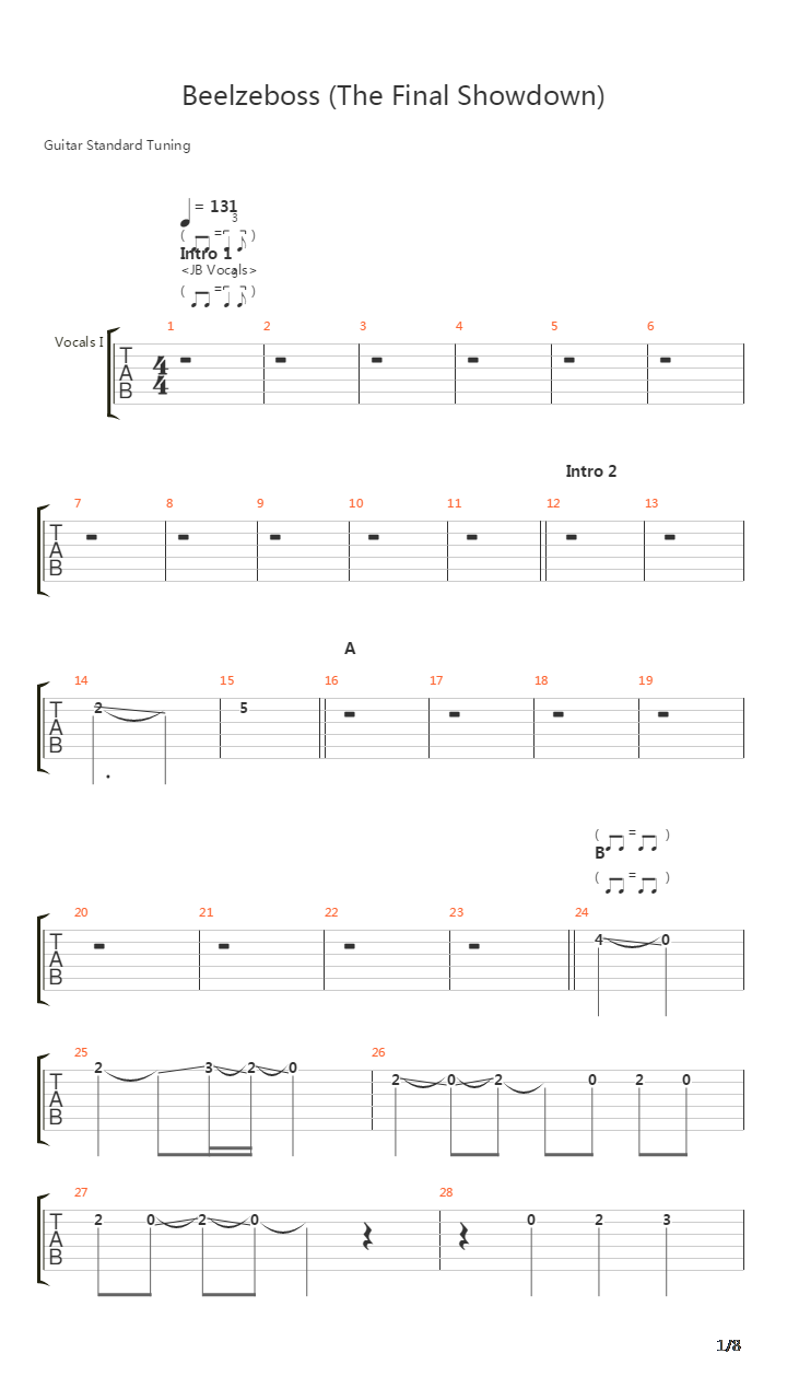 Beelzeboss吉他谱