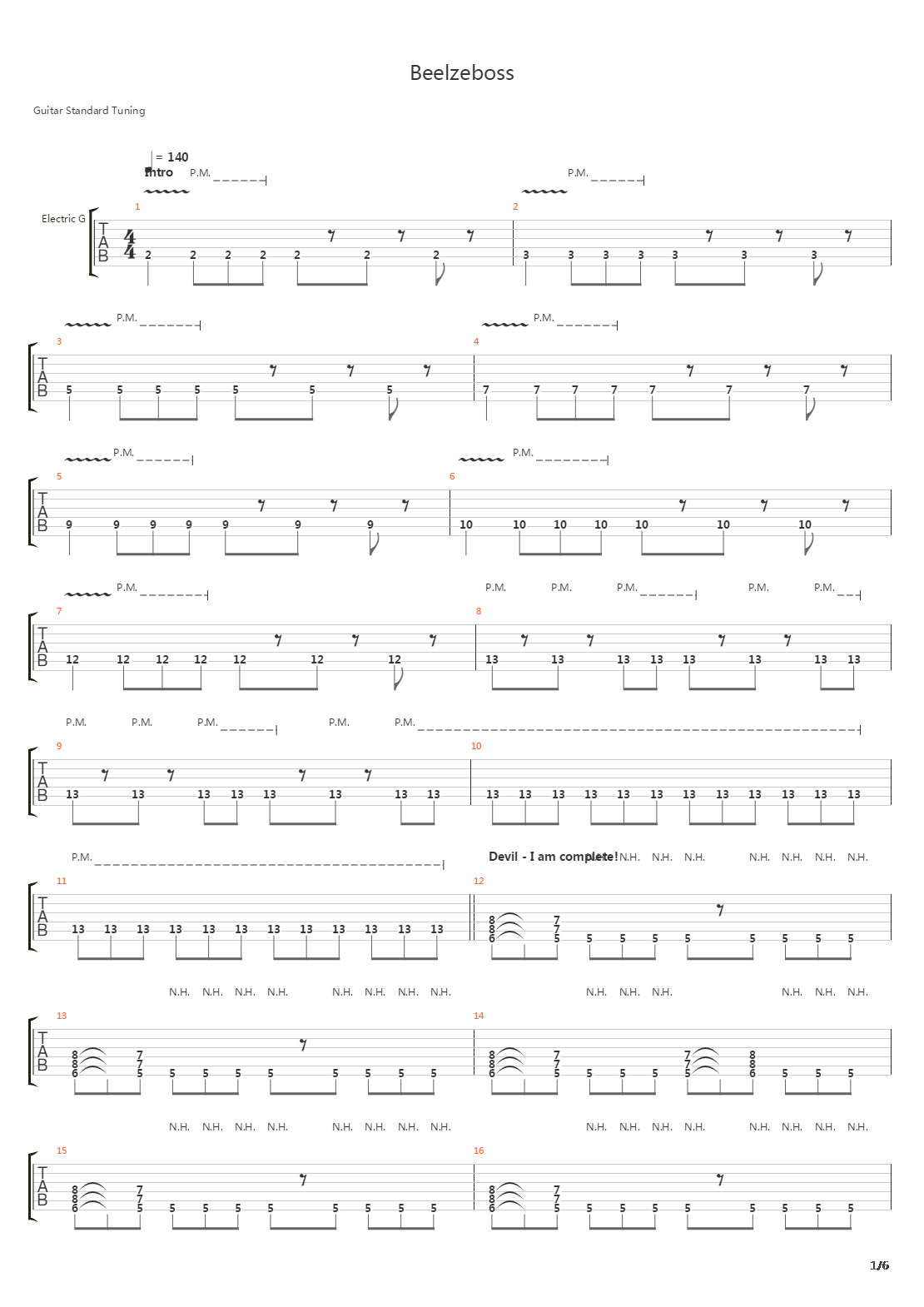 Beelzeboss吉他谱
