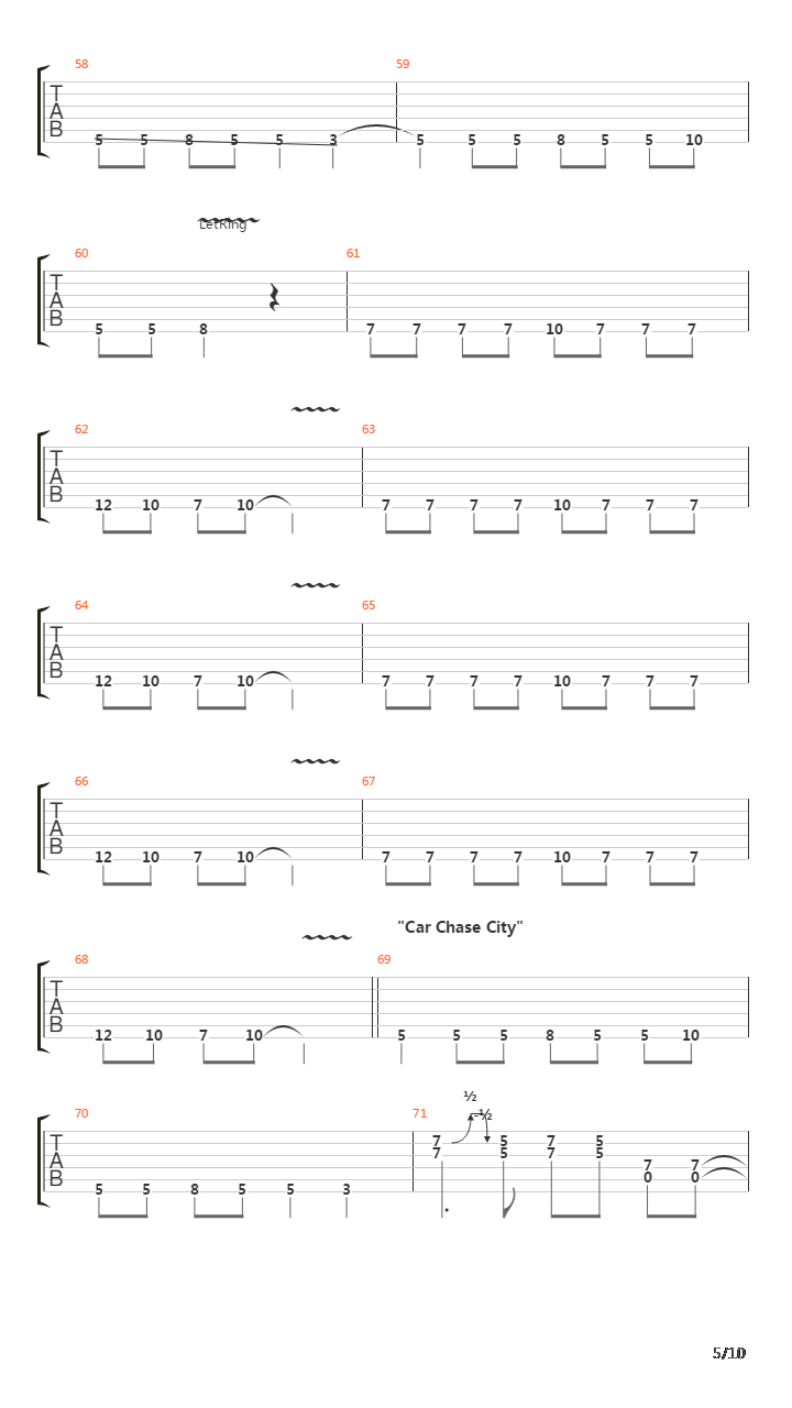 Car Chase City吉他谱