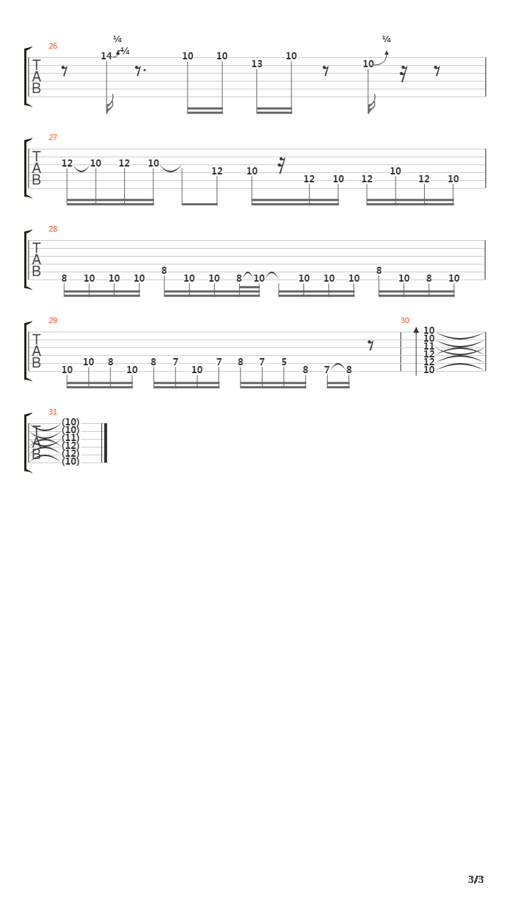 Dio吉他谱