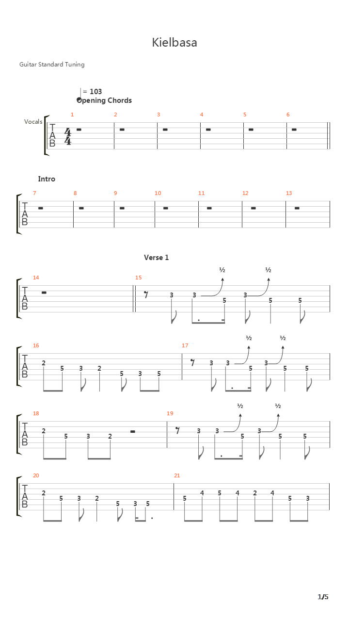 Kielbasa吉他谱