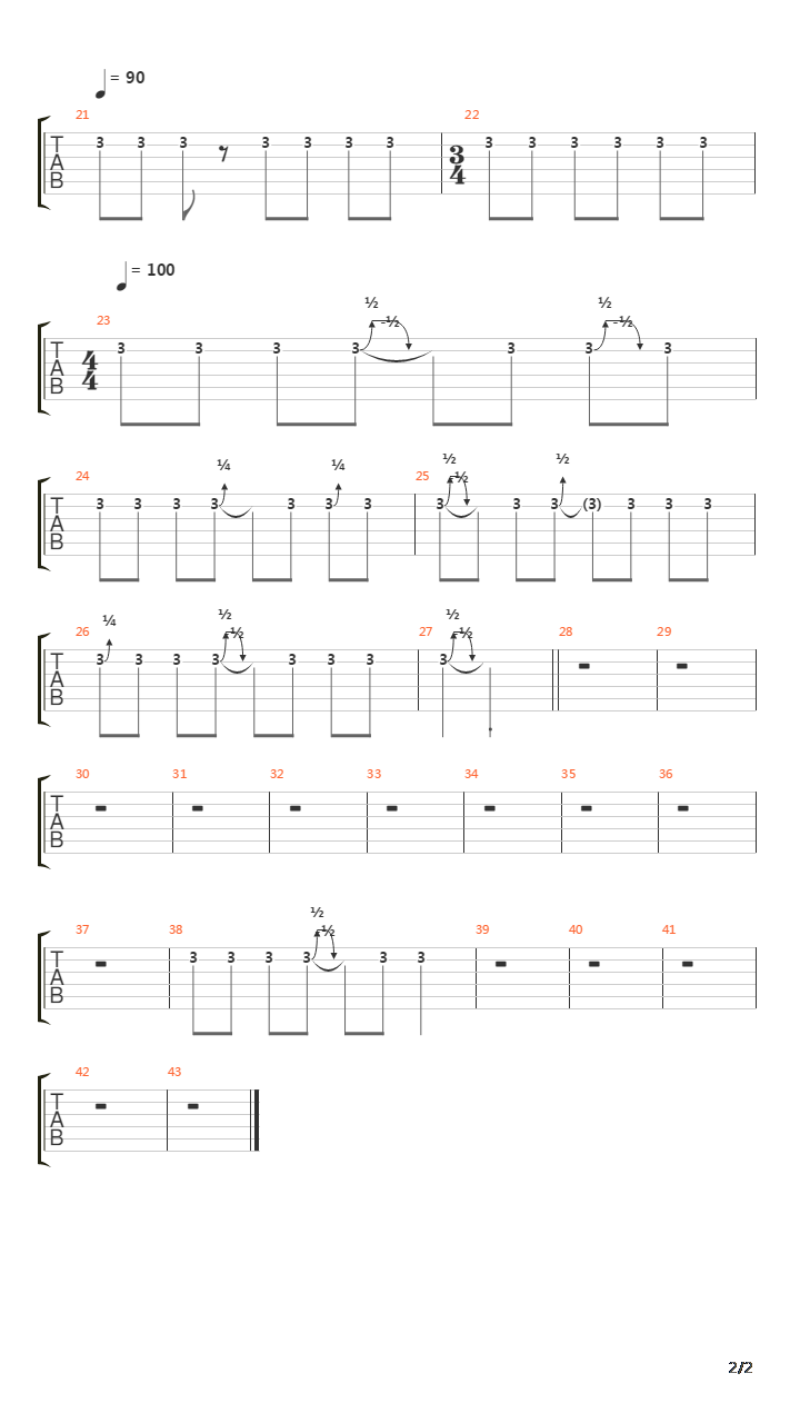 One Note Song吉他谱