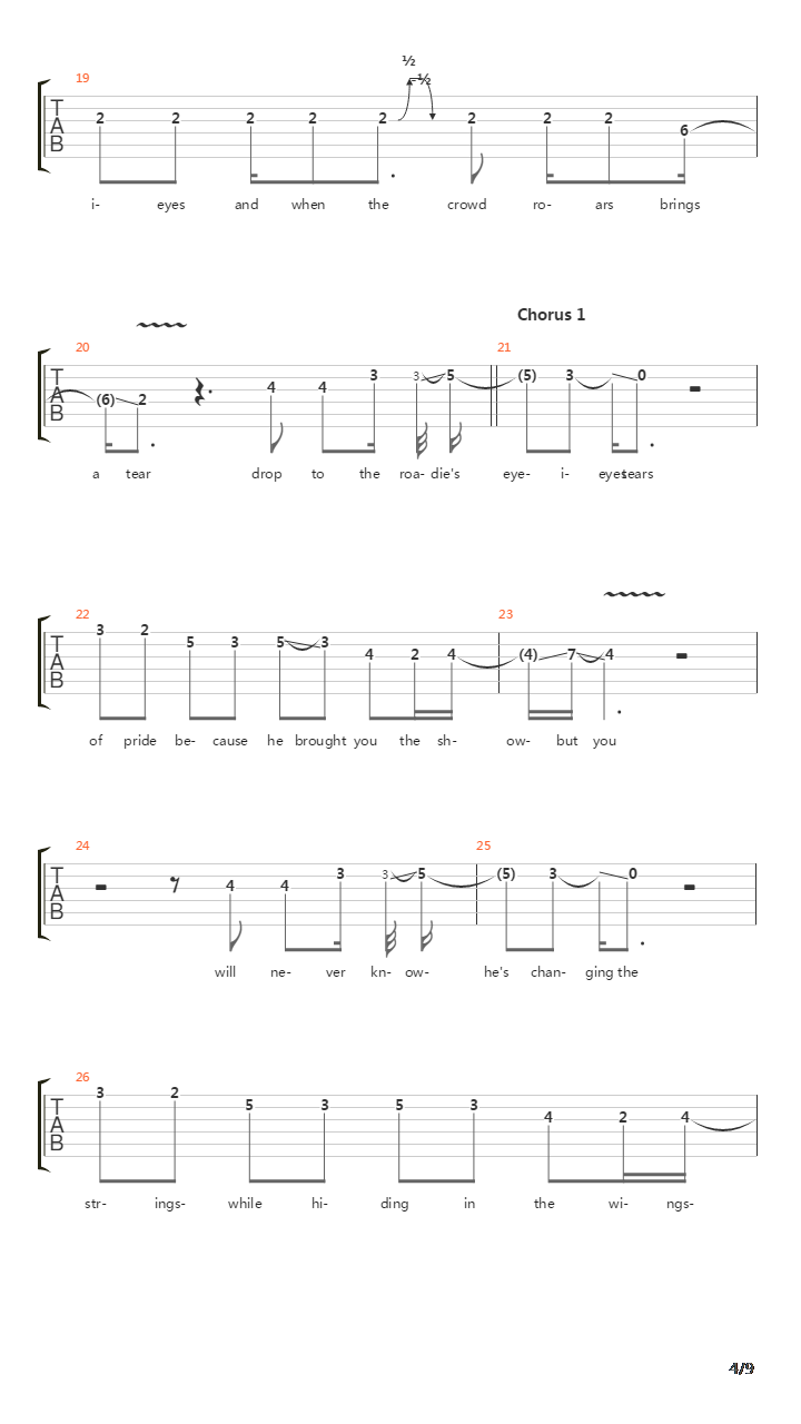 Roadie吉他谱