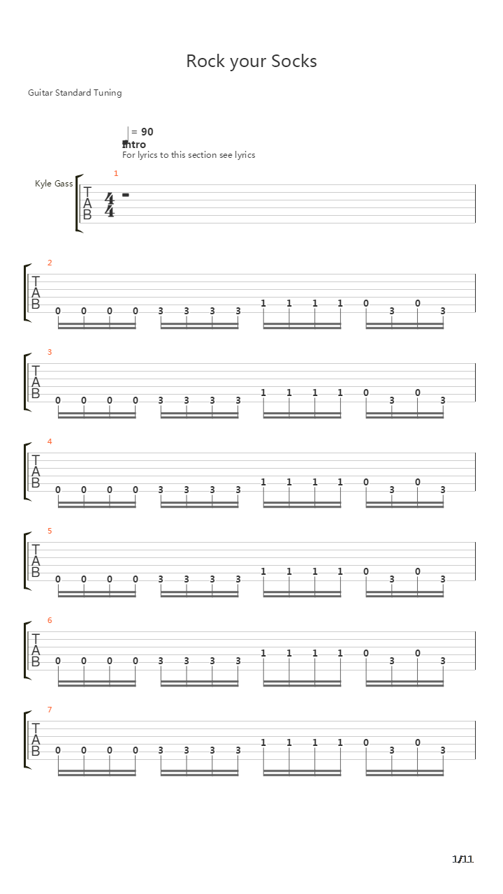 Rock Your Socks Off吉他谱