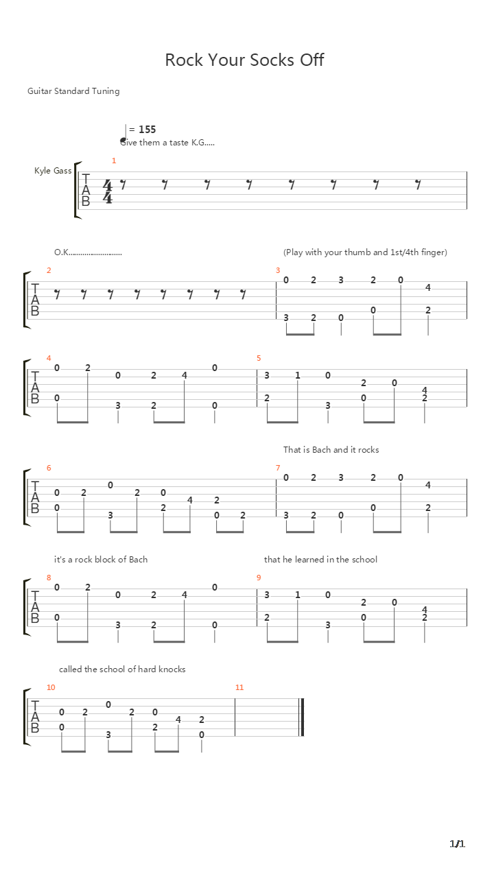Rock Your Socks Off吉他谱