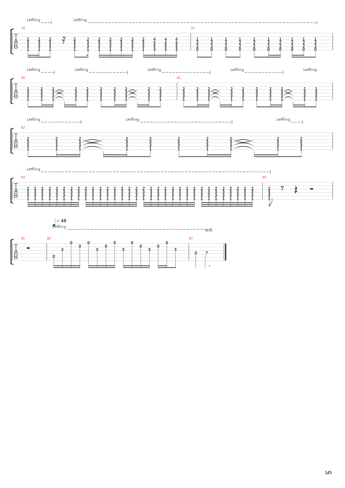 Tribute吉他谱