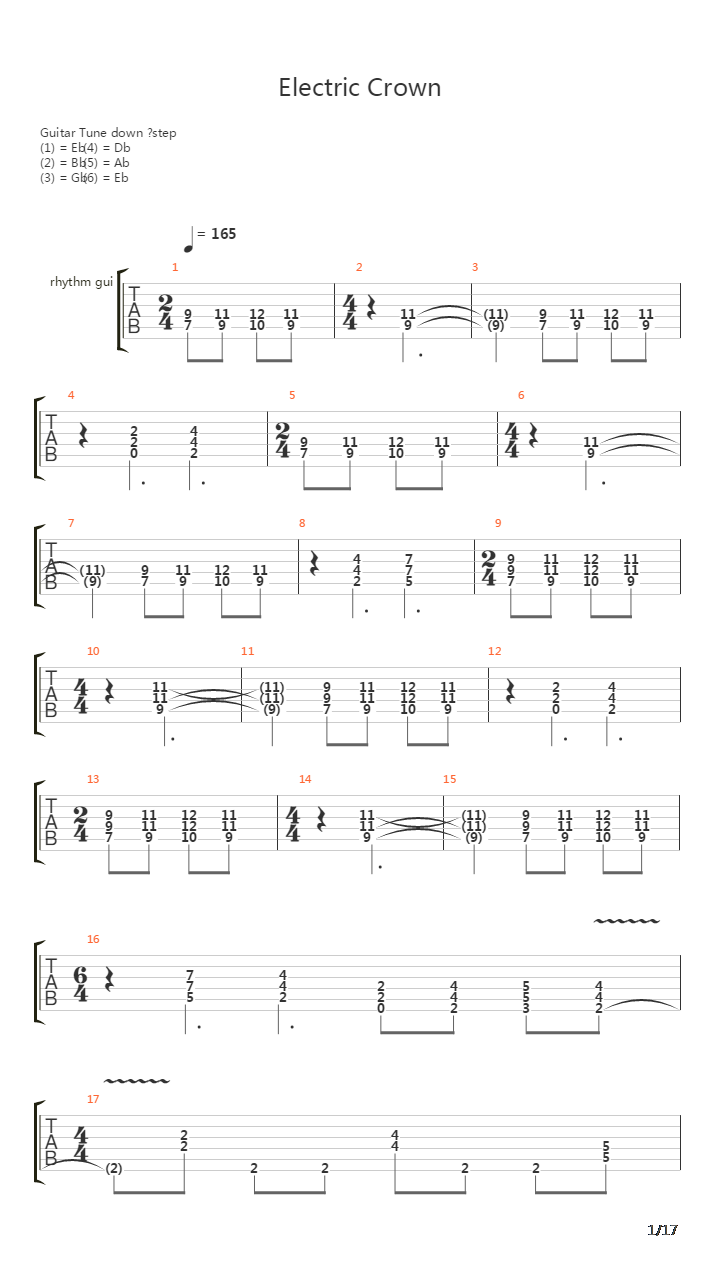 Electric Crown吉他谱