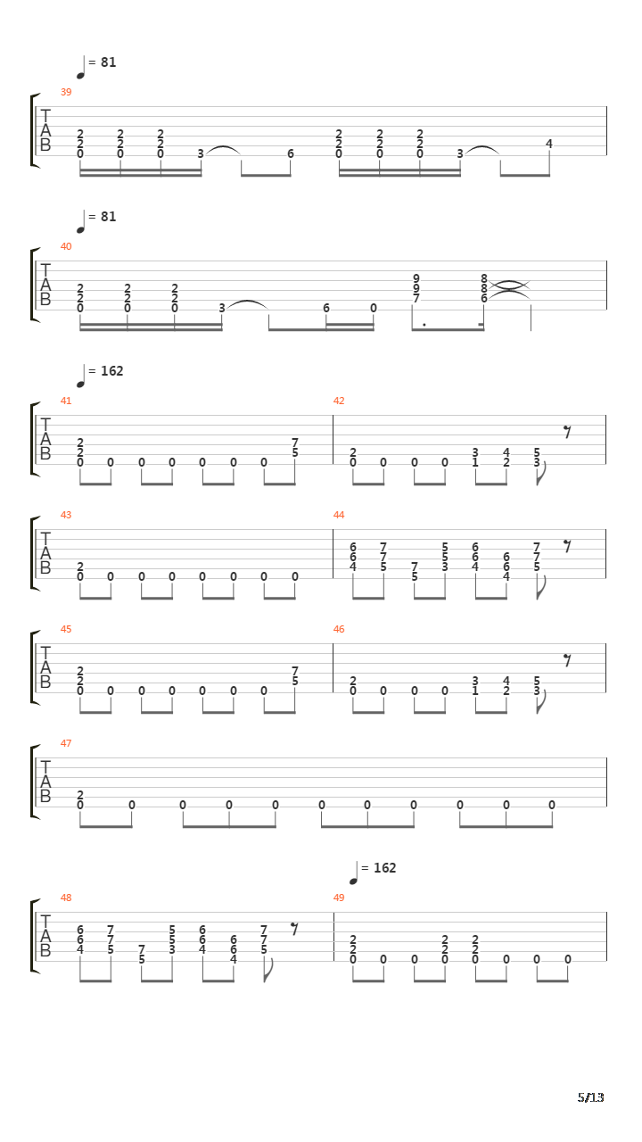 Low吉他谱