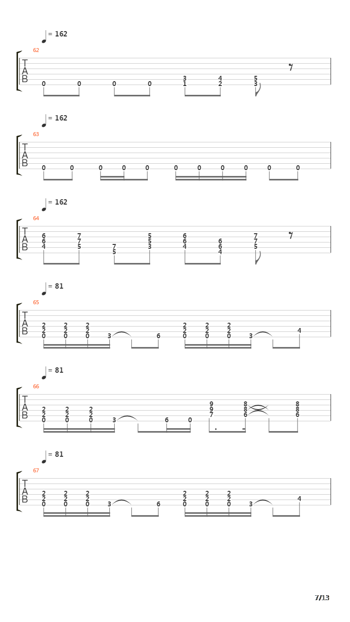 Low吉他谱