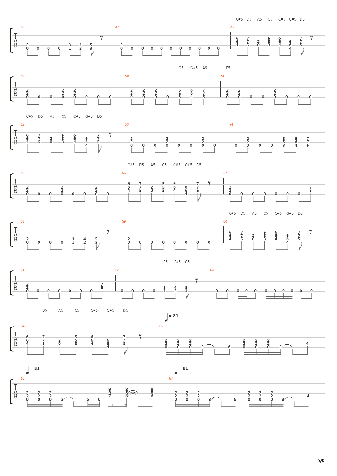 Low吉他谱