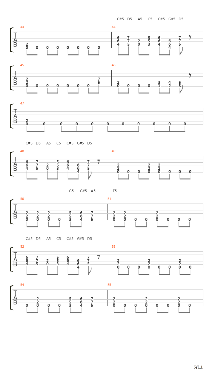 Low吉他谱