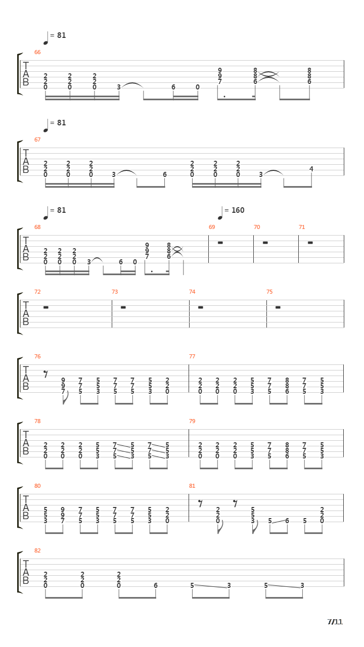 Low吉他谱