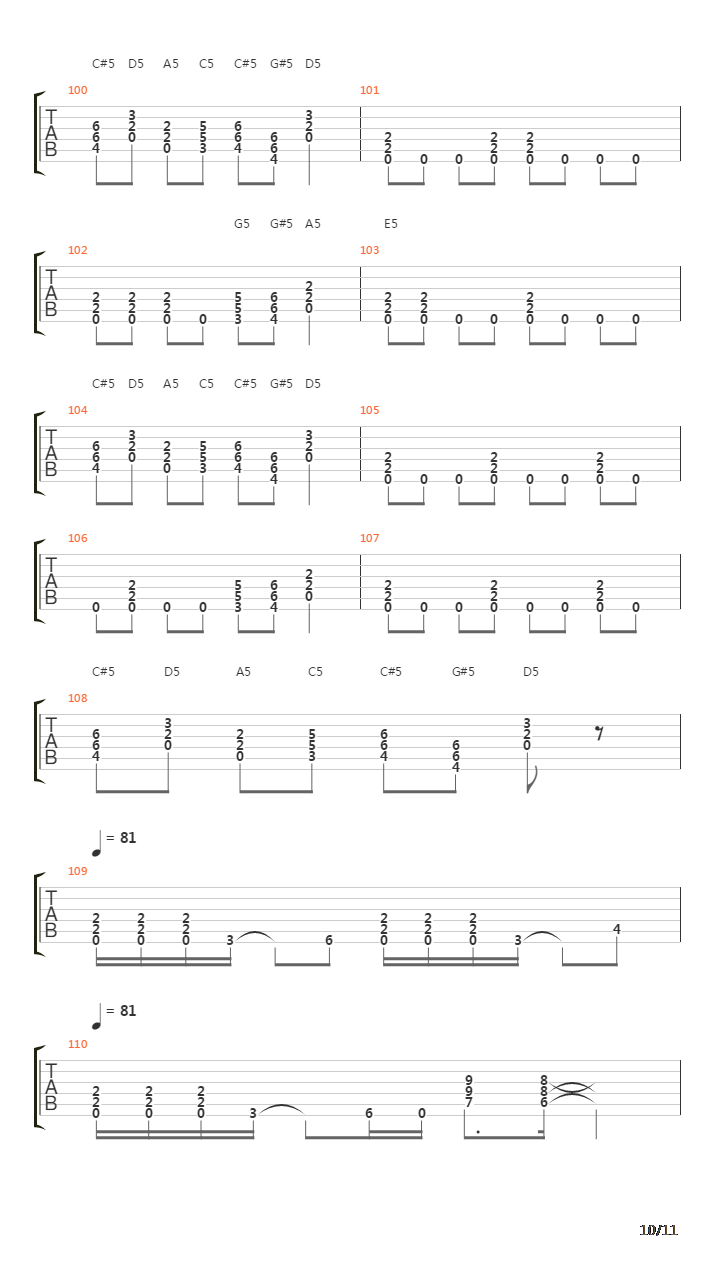 Low吉他谱