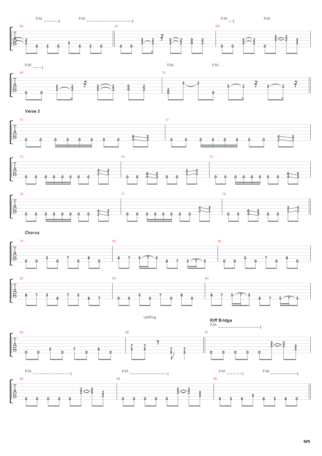 Over The Wall吉他谱