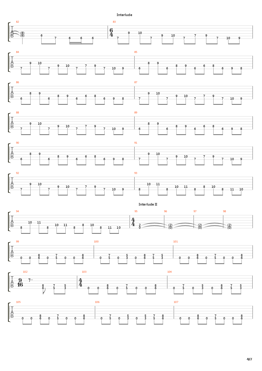 The Hauting吉他谱