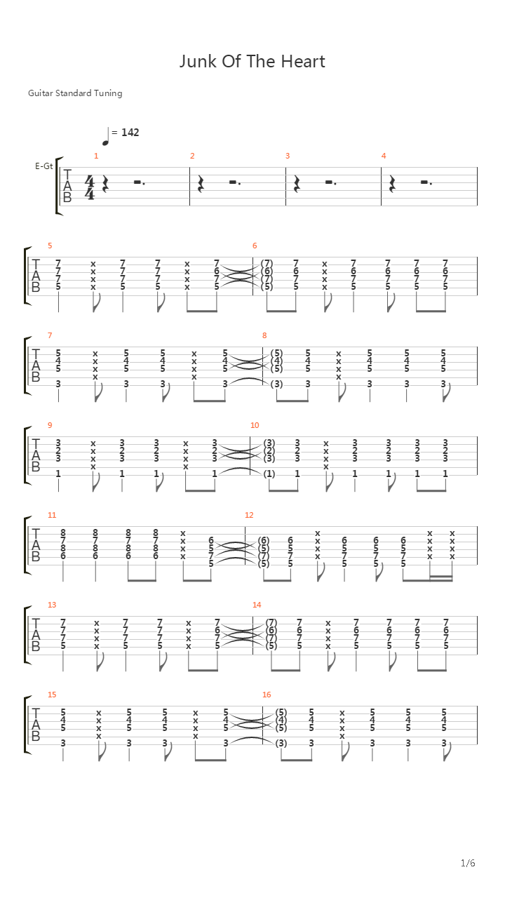 Junk Of The Heart Happy吉他谱