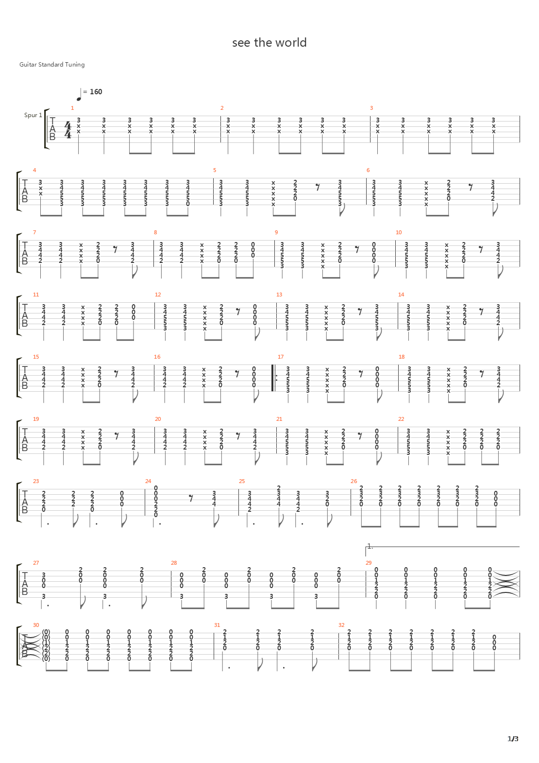 See The World吉他谱