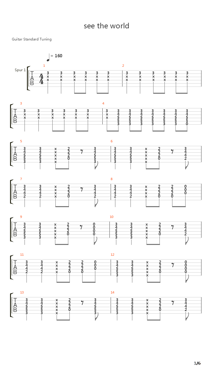See The World吉他谱