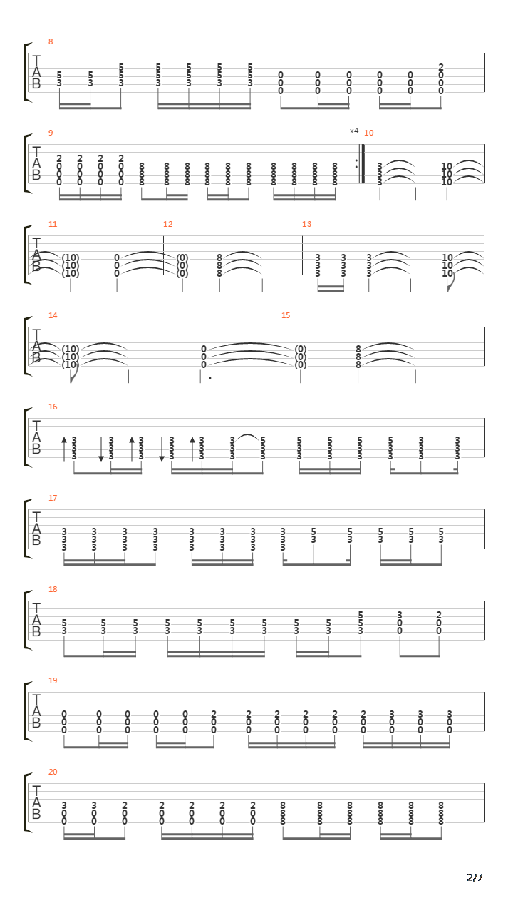 Song吉他谱